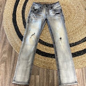 Mens Rock Revival Jarvis Slim Straight Denim!